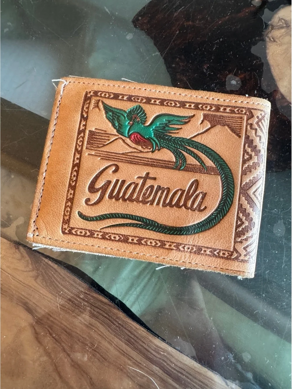 Handcrafted Leather Guatemala Bifold Bird Wallet